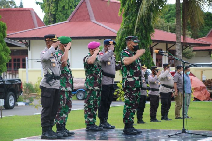 Di Merauke, Ratusan TNI-Polri laksanakan Apel gelar pasukan, Antisipasi HUT OPM._61a86dbdf04d5.jpeg